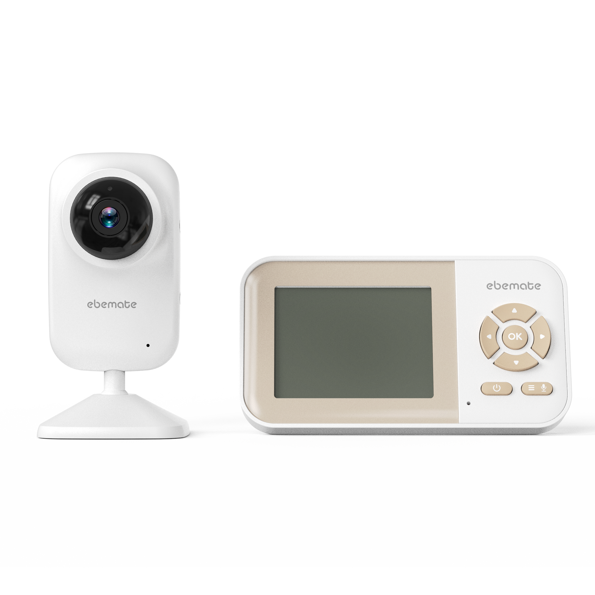 ebemate Video Baby Monitor Camera with 2.8" LCD Screen Video & Audio No Glow Night Vision,2-Way Talk Audio Cam Baby Monitoring 1200FT Range EBE28