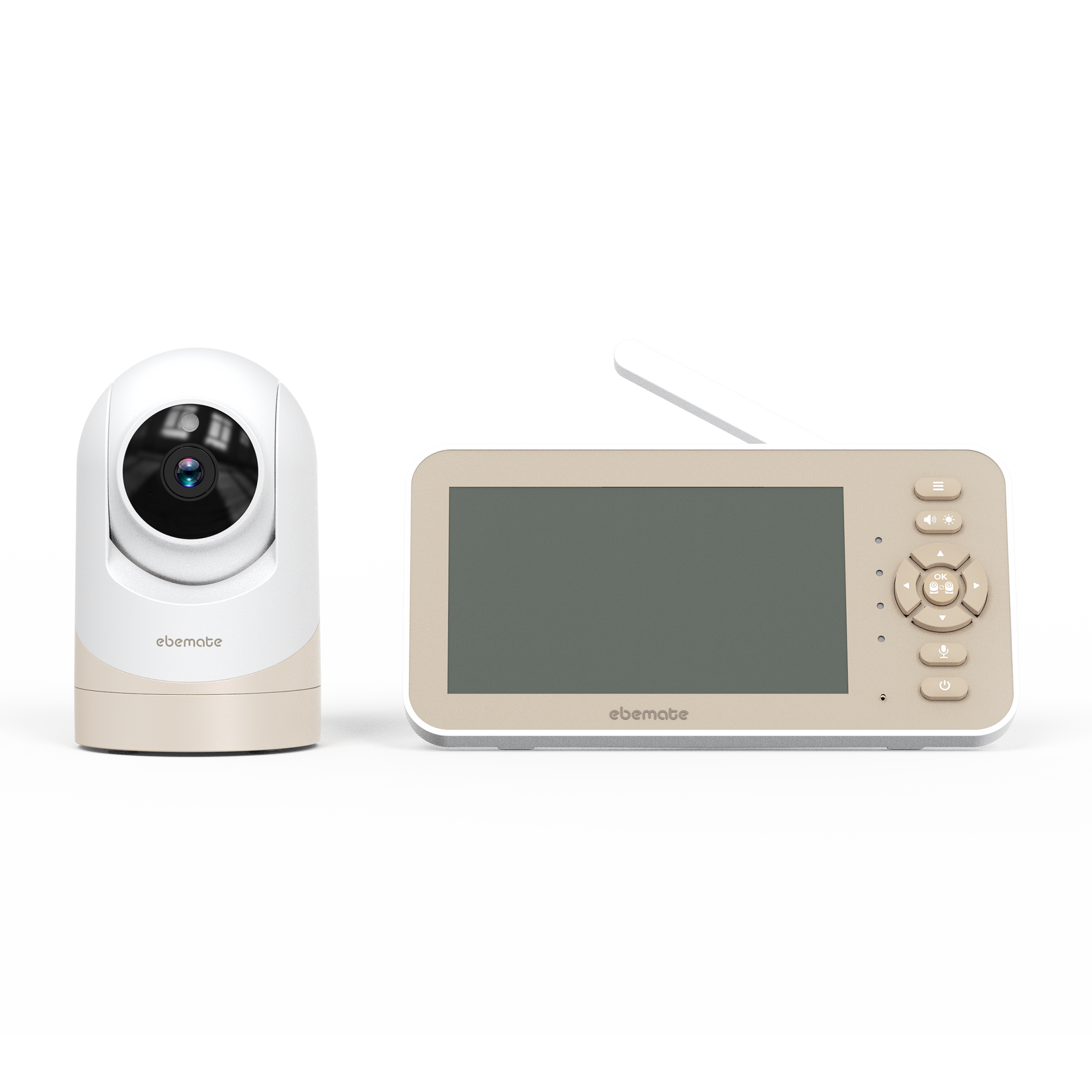 ebemate Video Baby Monitor Camera with 5" LCD Screen Video & Audio No Glow Night Vision,2-Way Talk Audio Cam Baby Monitoring 1500FT Range EBE50P