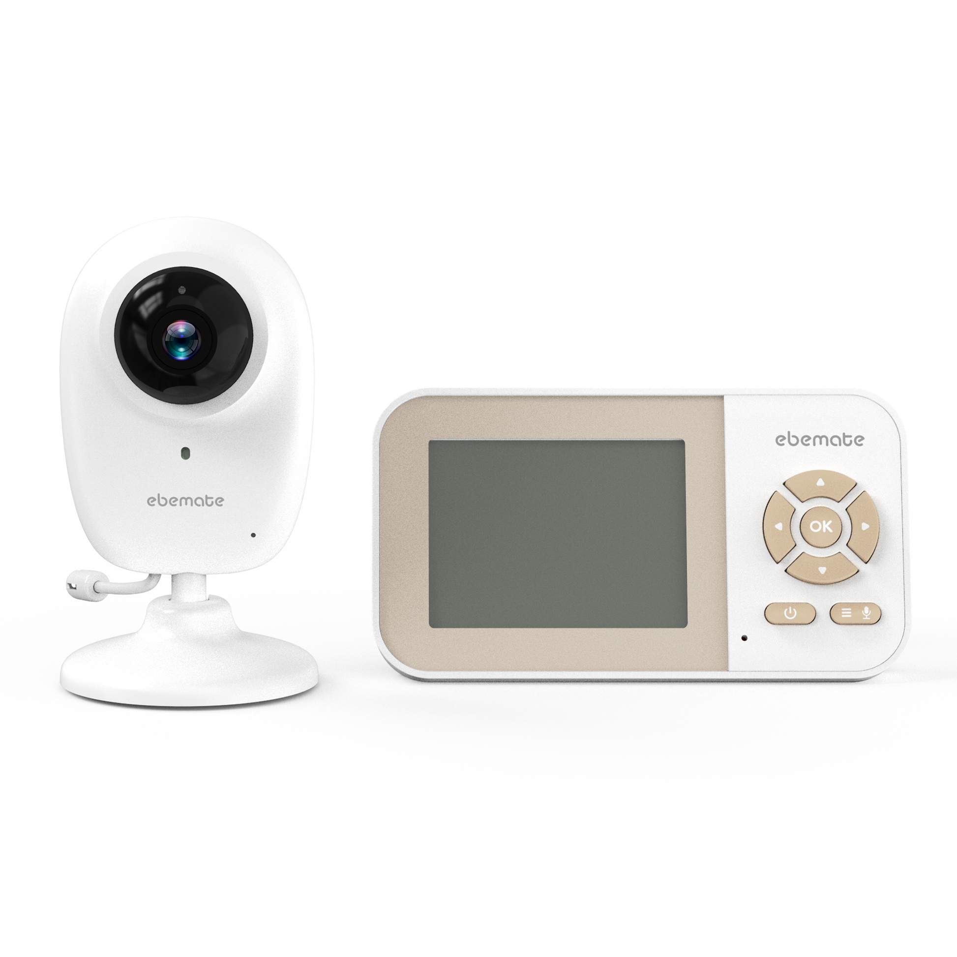 ebemate WiFi Video Baby Monitor,2.8" Display with 1080P Camera,No Glow Night Vision,2-Way Talk & 1200Ft Long Range,WiFi On/Off Cam Baby Monitoring EBS28