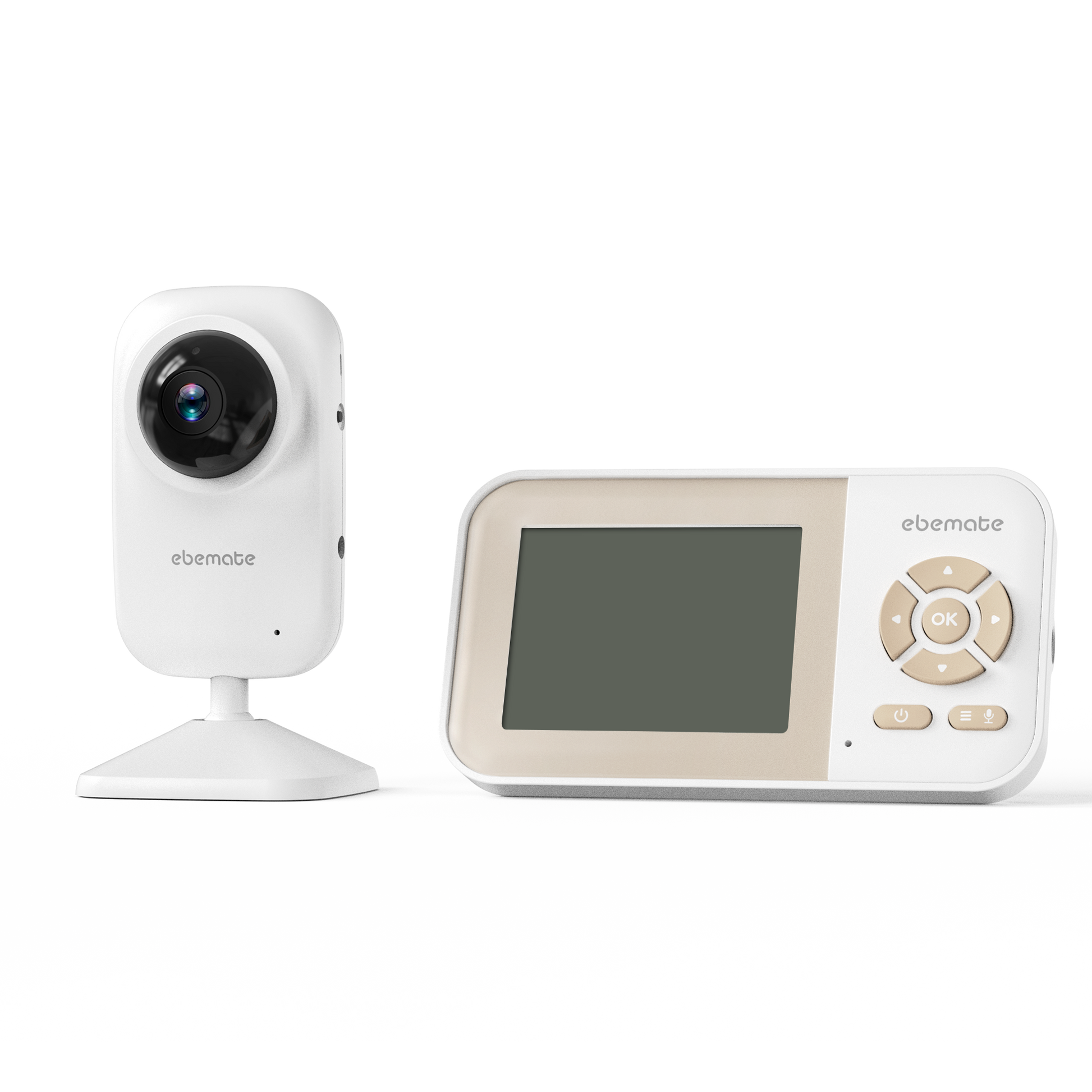 ebemate Video Baby Monitor Camera with 2.8" LCD Screen Video & Audio No Glow Night Vision,2-Way Talk Audio Cam Baby Monitoring 1200FT Range EBE28