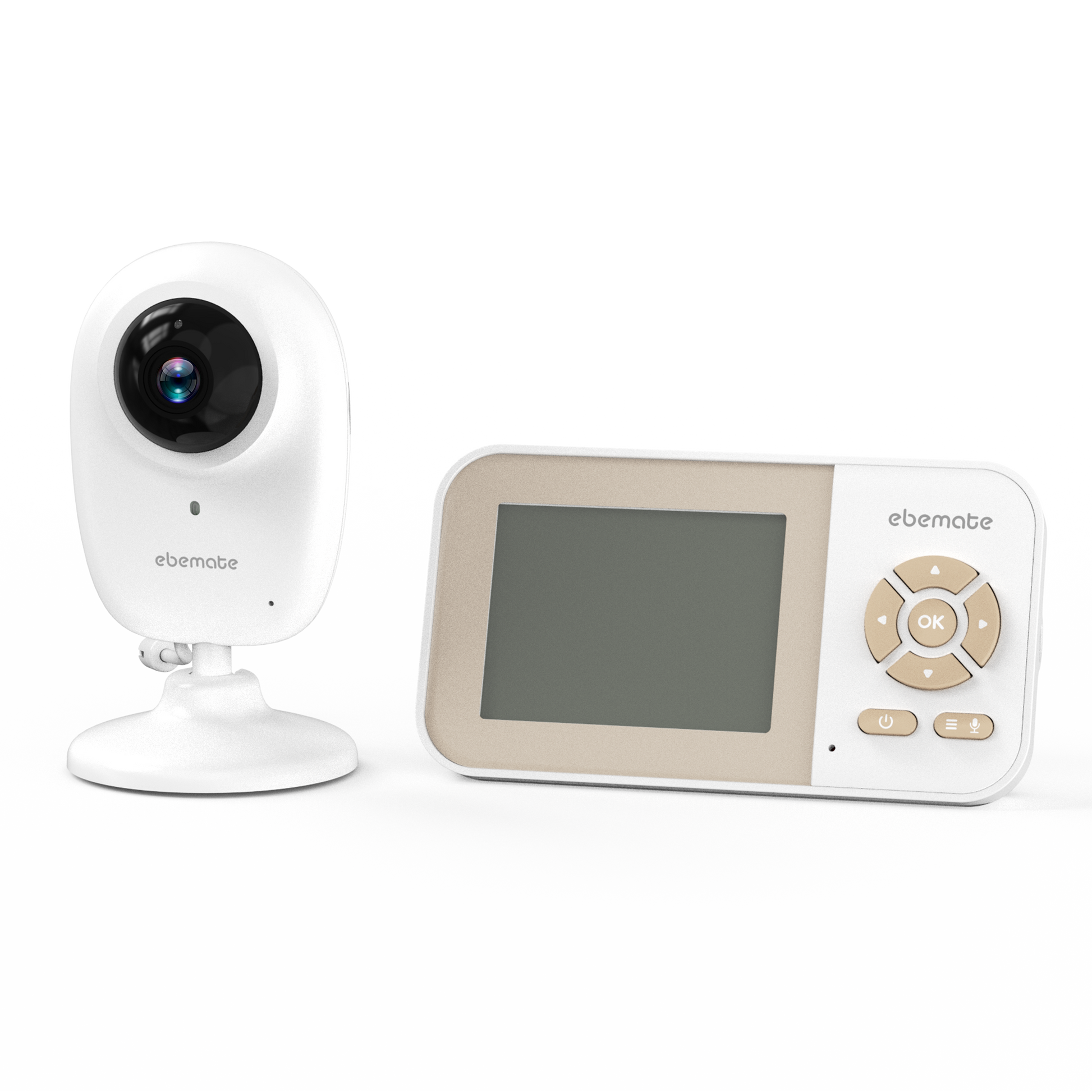 ebemate WiFi Video Baby Monitor,2.8" Display with 1080P Camera,No Glow Night Vision,2-Way Talk & 1200Ft Long Range,WiFi On/Off Cam Baby Monitoring EBS28