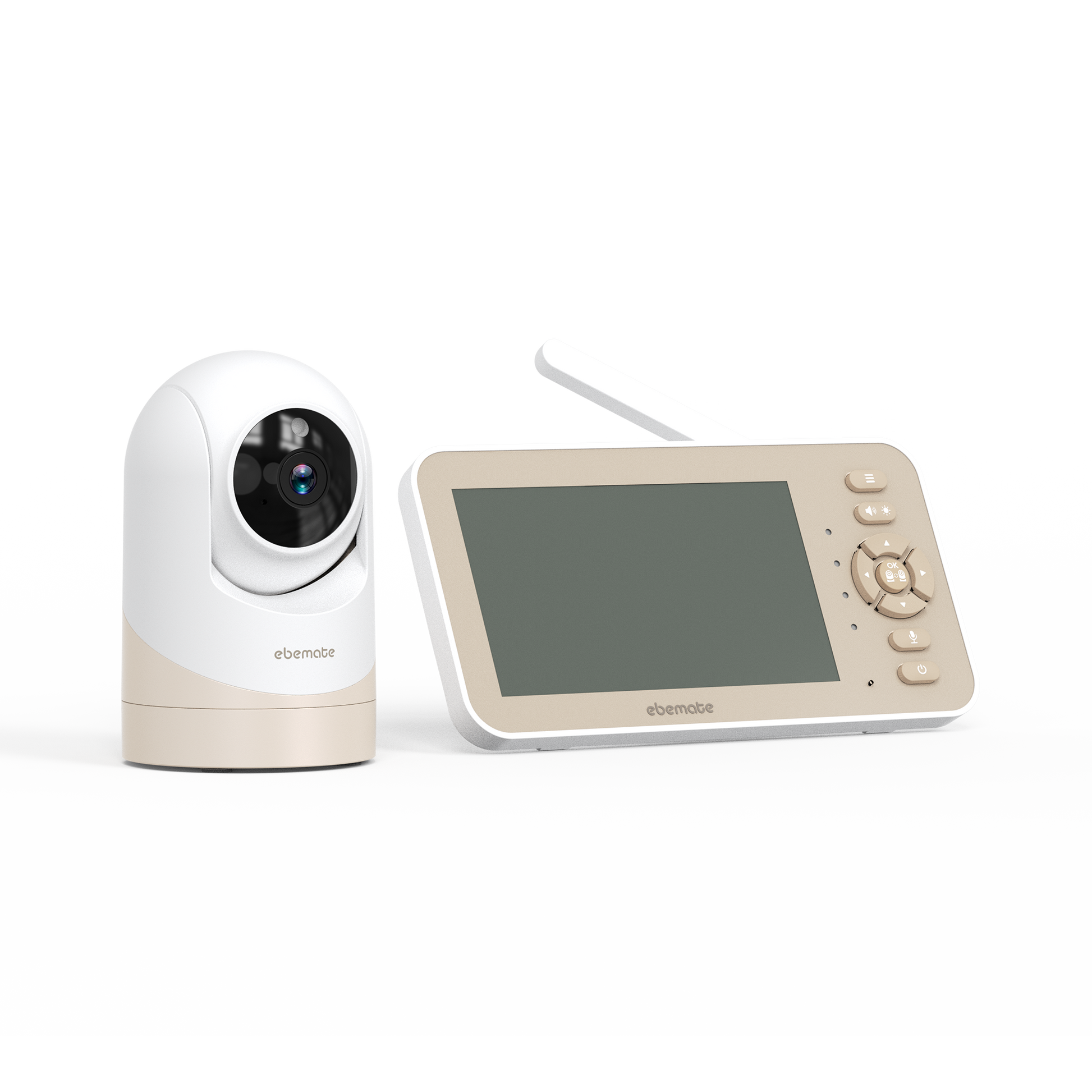 ebemate Video Baby Monitor Camera with 5" LCD Screen Video & Audio No Glow Night Vision,2-Way Talk Audio Cam Baby Monitoring 1500FT Range EBE50P